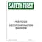 Signmission OSHA SAFETY FIRST, 24" Height, Rigid Plastic, 24" x 18", Portrait, Pesticide Decontamination Shower OS-SF-P-1824-V-11202 - alternate 1